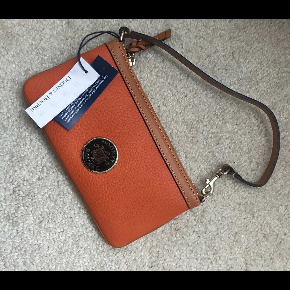 NWT Dooney & Bourke orange wristlet